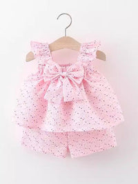 YK Polka Dot Print Fit & Flare Mini Dress