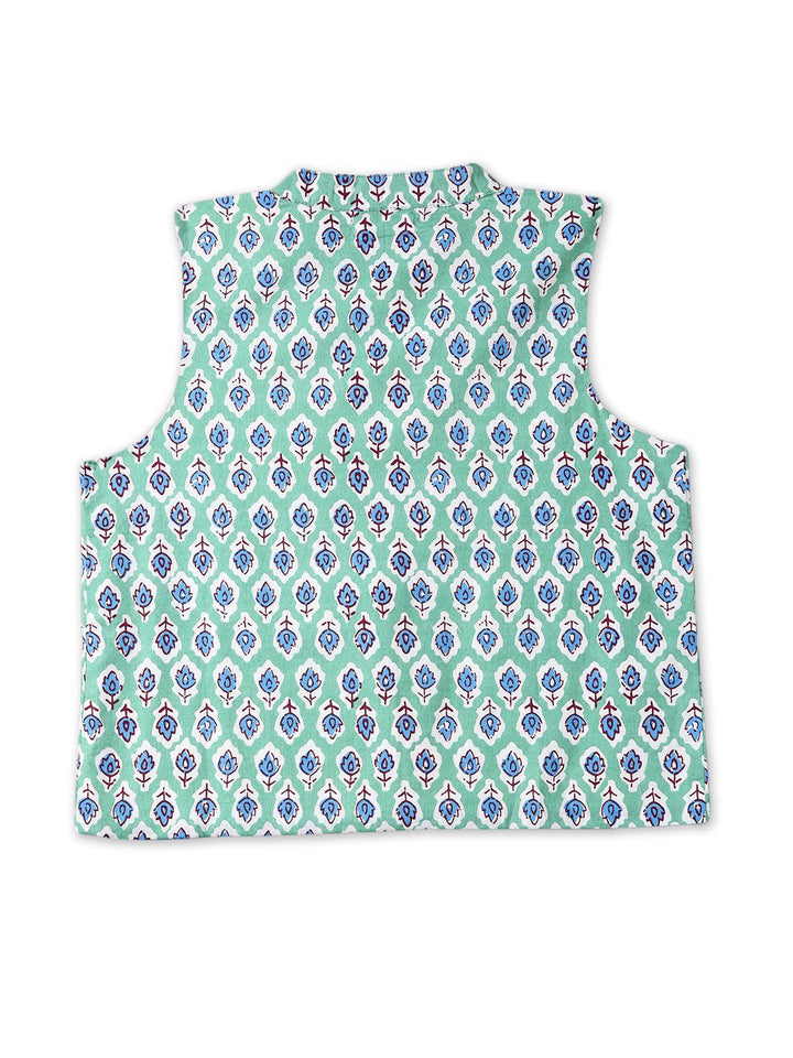 Nauti Nati Boys Ethnic Motifs Printed Regular Pure Cotton Kurta with Pyjamas