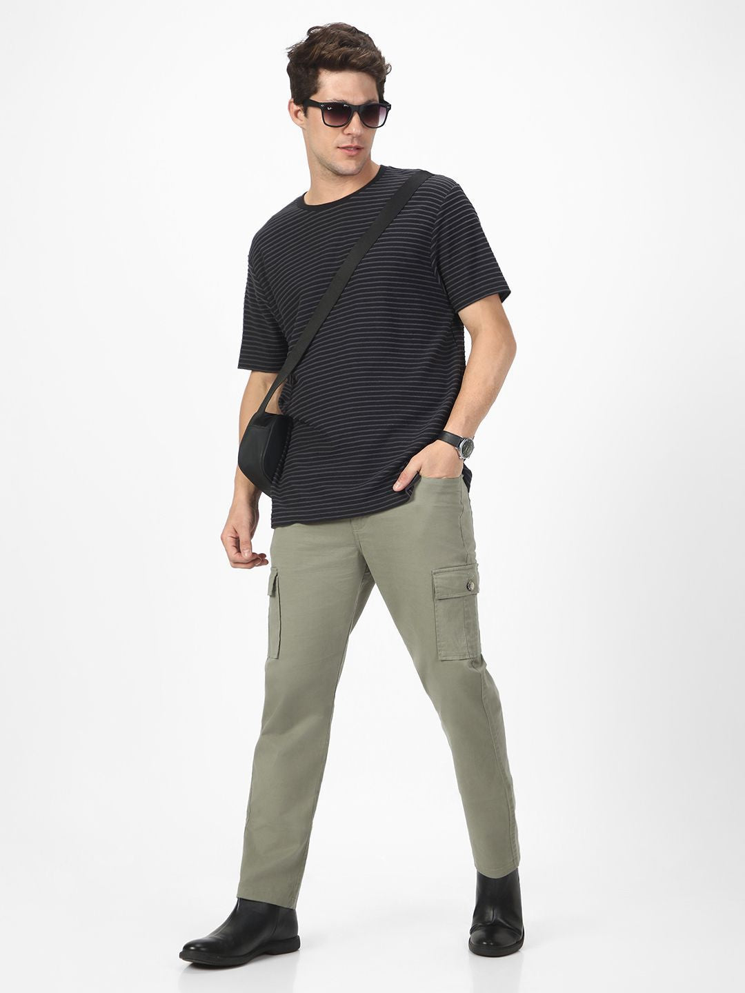 Urbano Fashion Men Regular Fit Stretchable Cargo Trouser