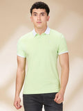 Being Human Men Solid Polo Collar Cotton Slim Fit T-shirt