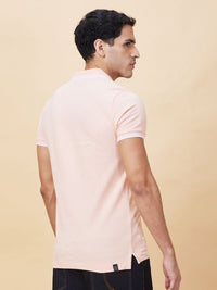 Being Human Men Solid Polo Collar Cotton T-shirt