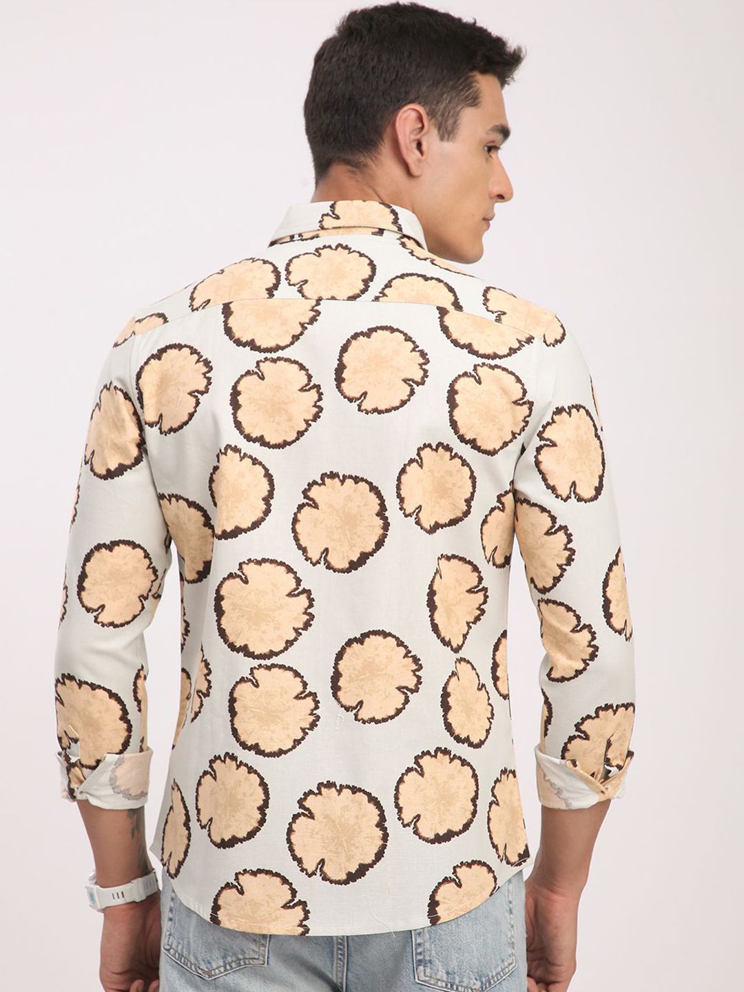 VASTRADO Men Classic Slim Fit Printed Casual Shirt