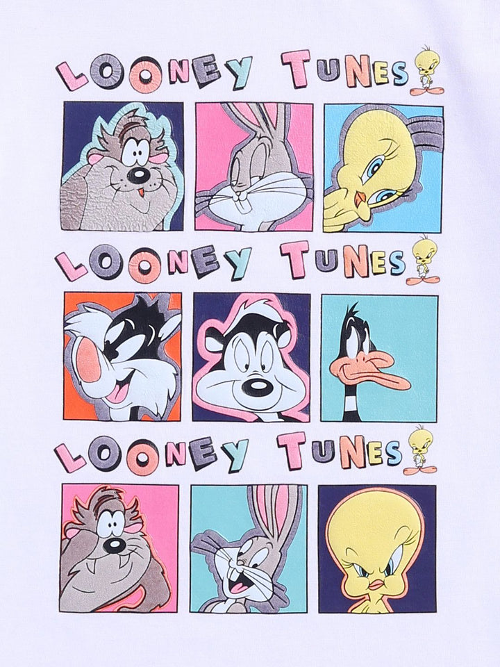 Happy Faces Boys Looney Tunes Printed Pure Cotton T-shirt