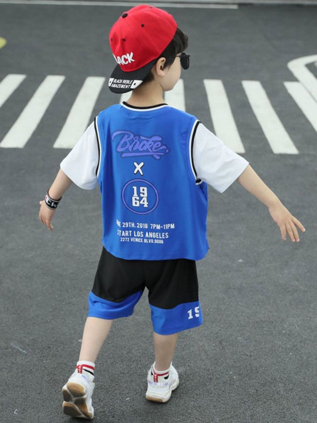 YK Boys Printed Round Neck Pure Cotton T-Shirt With Shorts