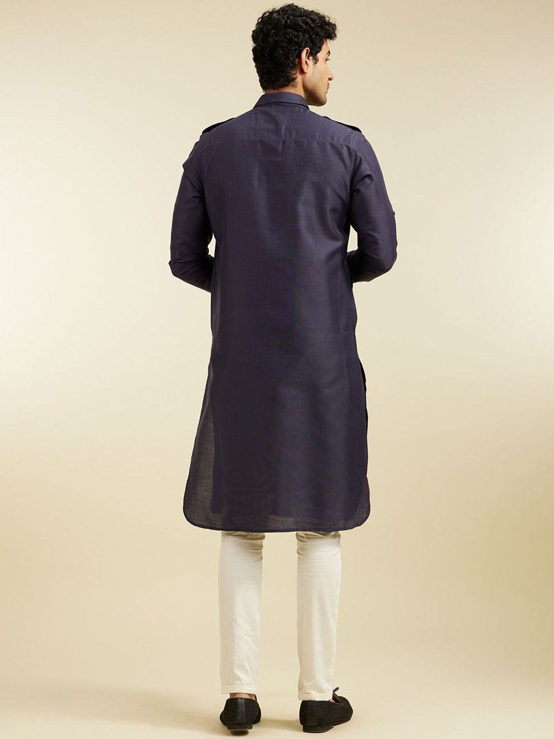 Diwas by Manyavar Shirt Collar Pathani Kurta