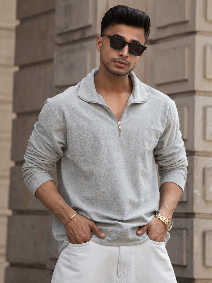 Powerlook Men Solid Polo Collar T-shirt