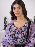 Indo Era Floral Embroidered Yoke Design Round Neck Regular Kurta With Trouser & Dupatta