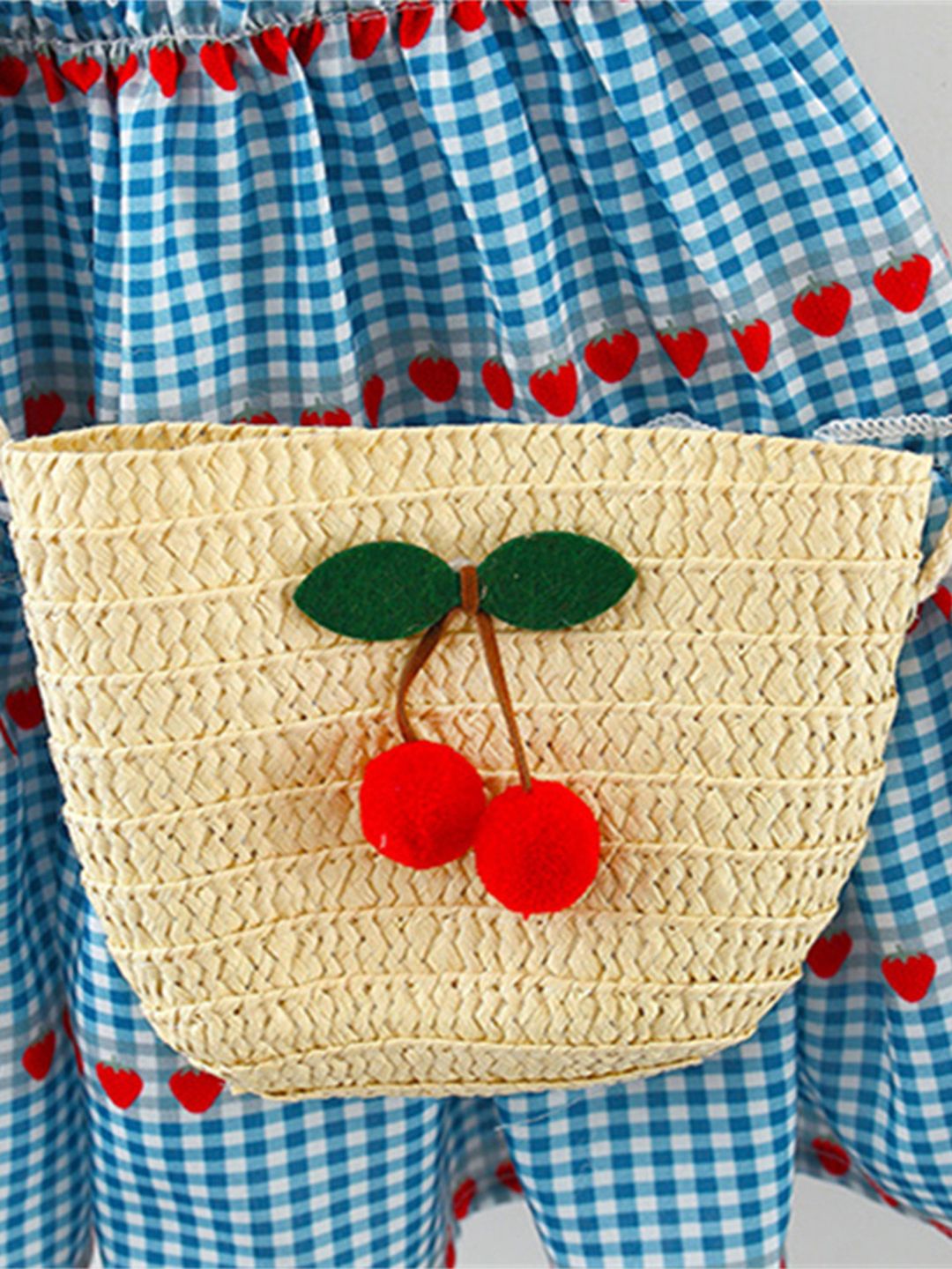 YK Checked Fit & Flare Dress