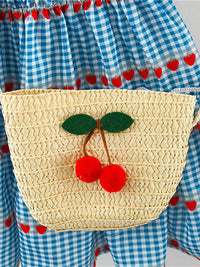 YK Checked Fit & Flare Dress