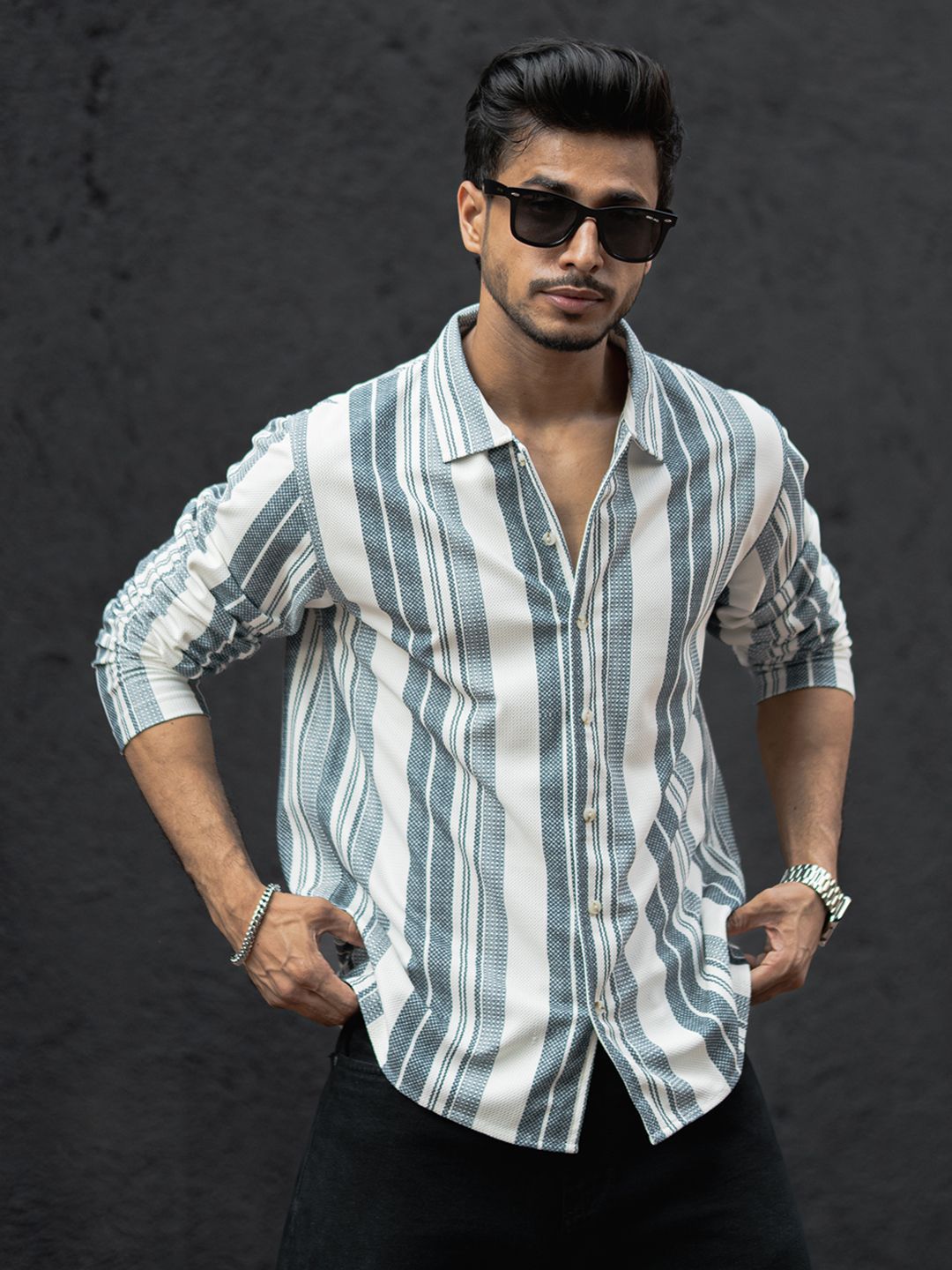 Powerlook Men Multi Stripes Opaque Striped Casual Shirt