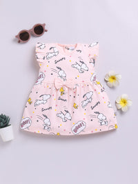 Happy Faces Infant Girls Snoopy Printed Pure Cotton A-Line Dress