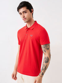 SPYKAR Men Solid Polo Collar Cotton Slim Fit T-shirt