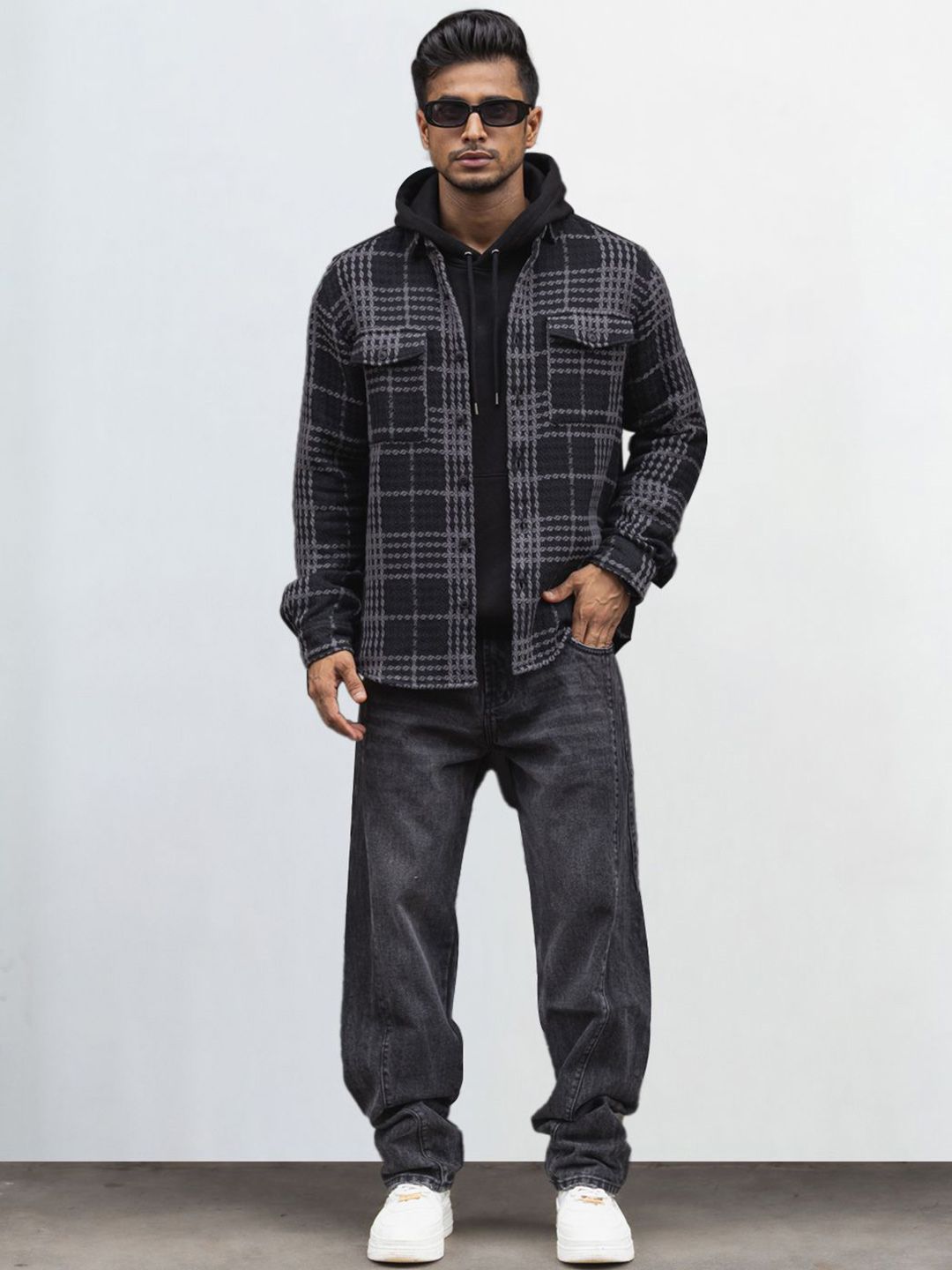 Powerlook Men Opaque Checked Casual Shirt