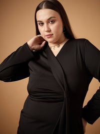 SASSAFRAS Curve Scuba Bodycon Dress