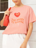 DressBerry Candy Crush Conversational Print Relaxed T-shirt