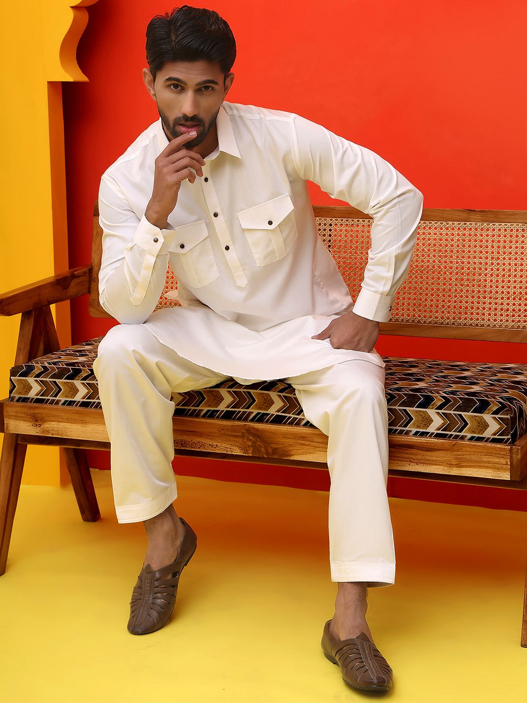 Jompers Men Regular Kurta with Salwar
