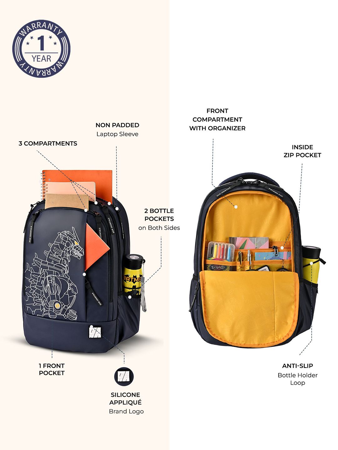 Gear Unisex Printed Backpack