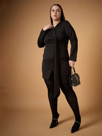 SASSAFRAS Curve Scuba Bodycon Dress