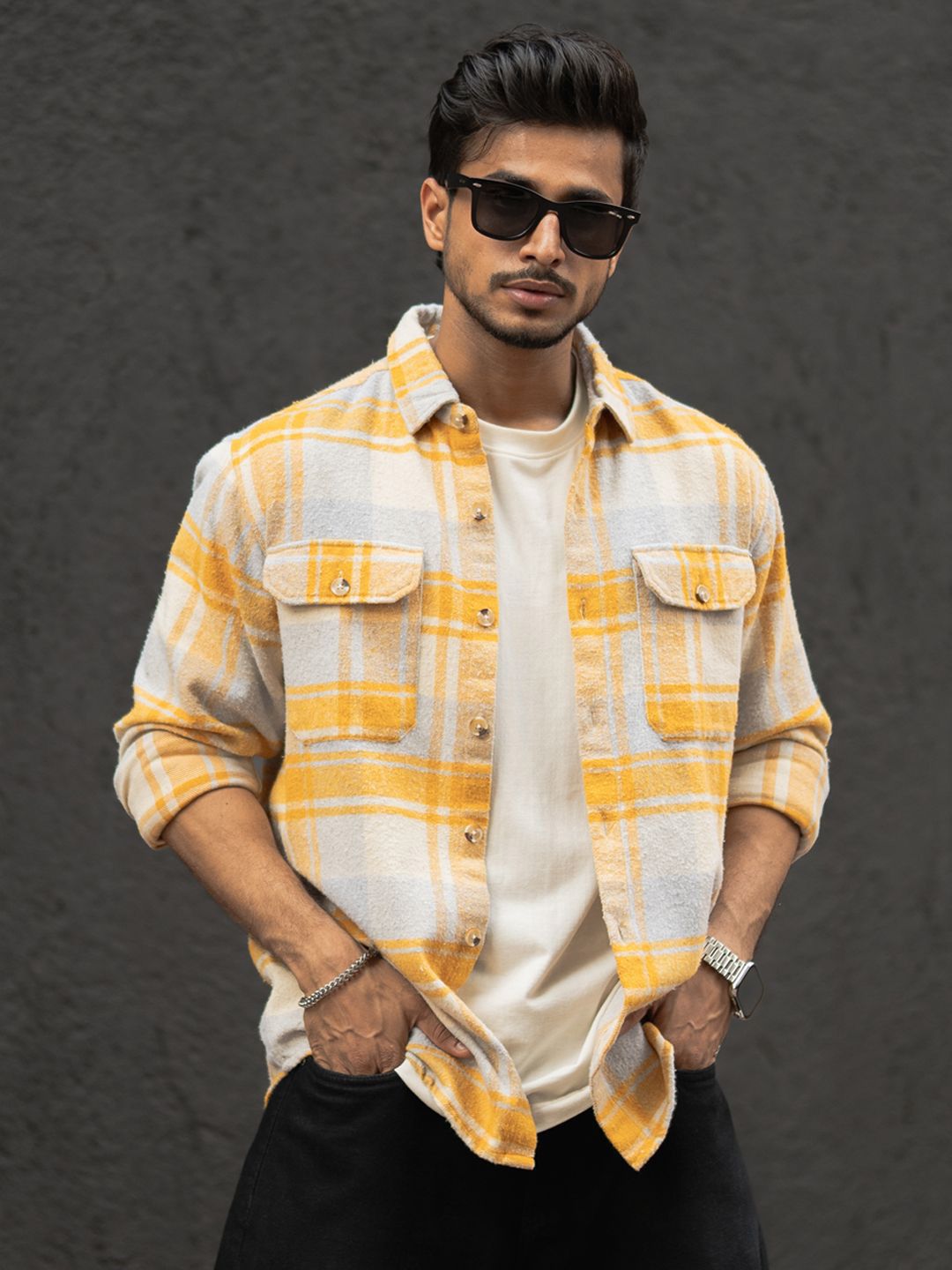 Powerlook  Checked Casual Shirt