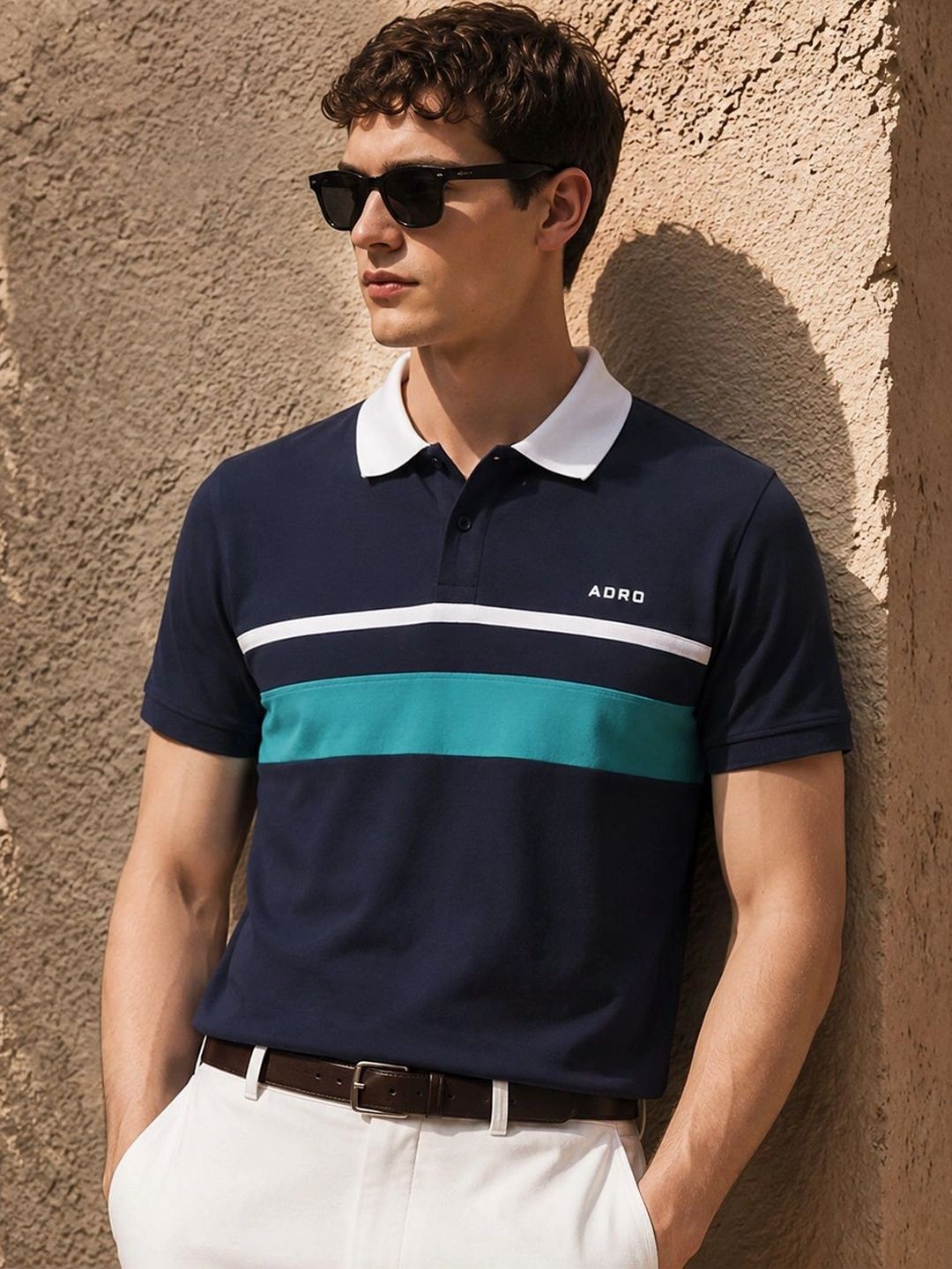 Baju-T Kolar Polo Berkolar ADRO Lelaki