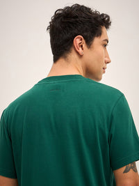 THE BEAR HOUSE Men Solid Round Neck Pure Cotton T-shirt