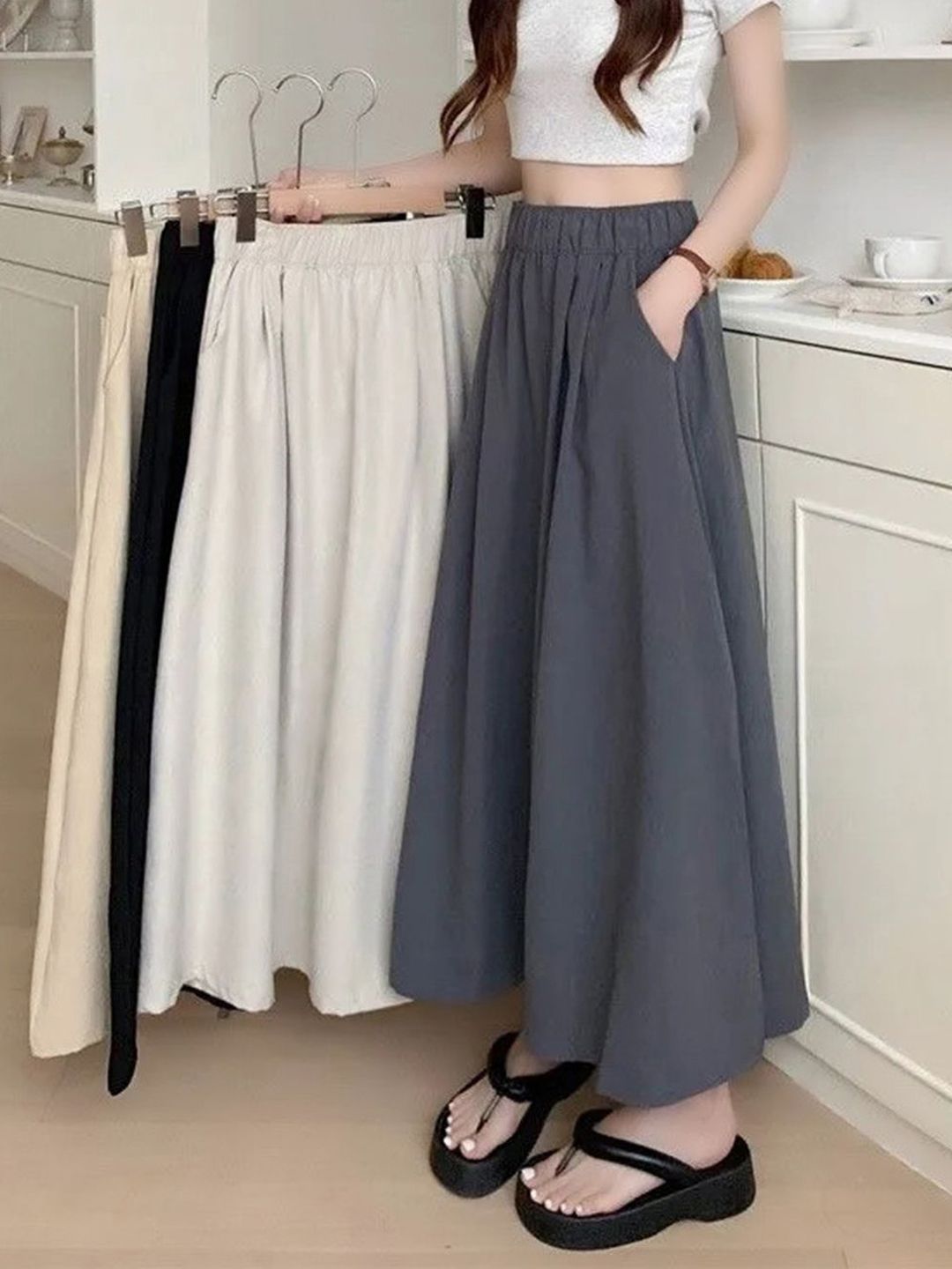 DressBerry Flared Maxi Skirt