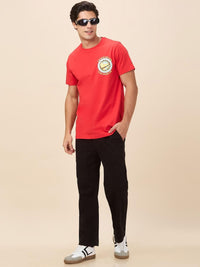 Being Human Men Typography Printed Round Neck Cotton Relaxed Fit T-shirt