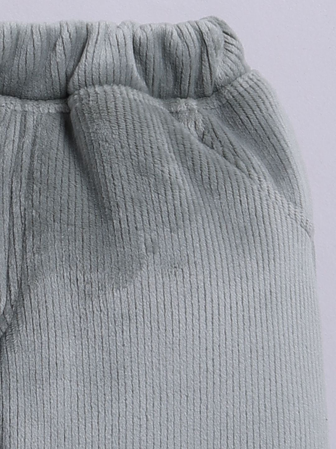 Moms Love Infant Boys Ribbed Velvet-Finish Pure Cotton Sweatshirt With Joggers