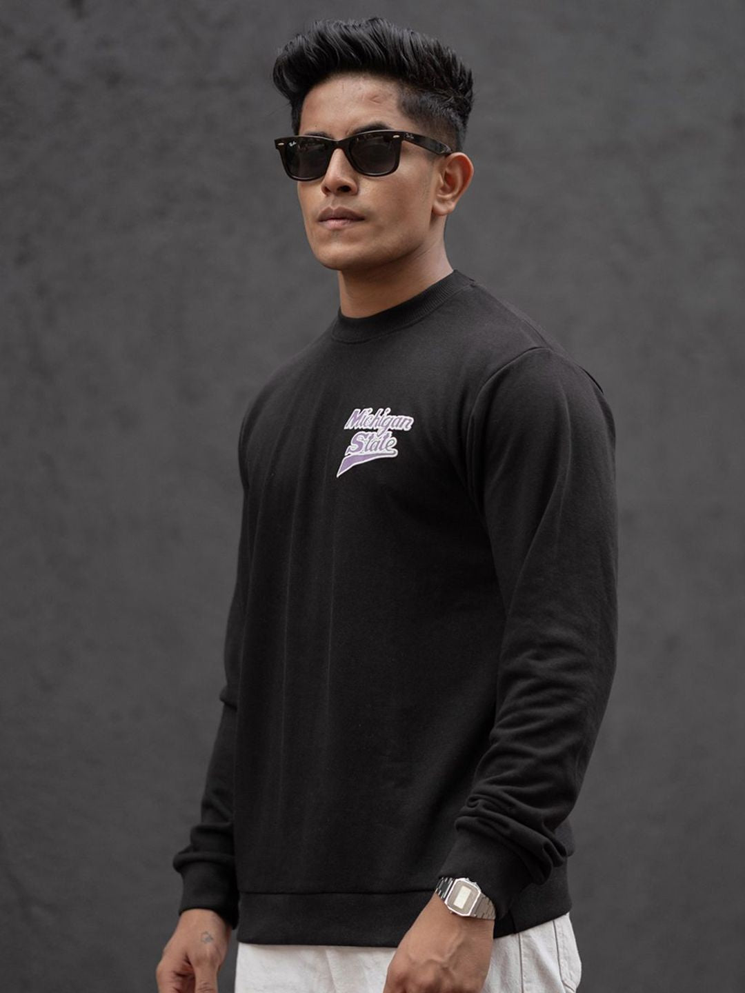 Powerlook Pure Cotton Printed Sweatshirt