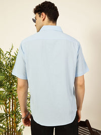 Thomas Scott Men Premium Self Design Casual Shirt