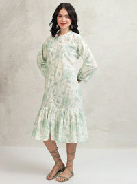 Vishudh Floral Print A-Line Dress
