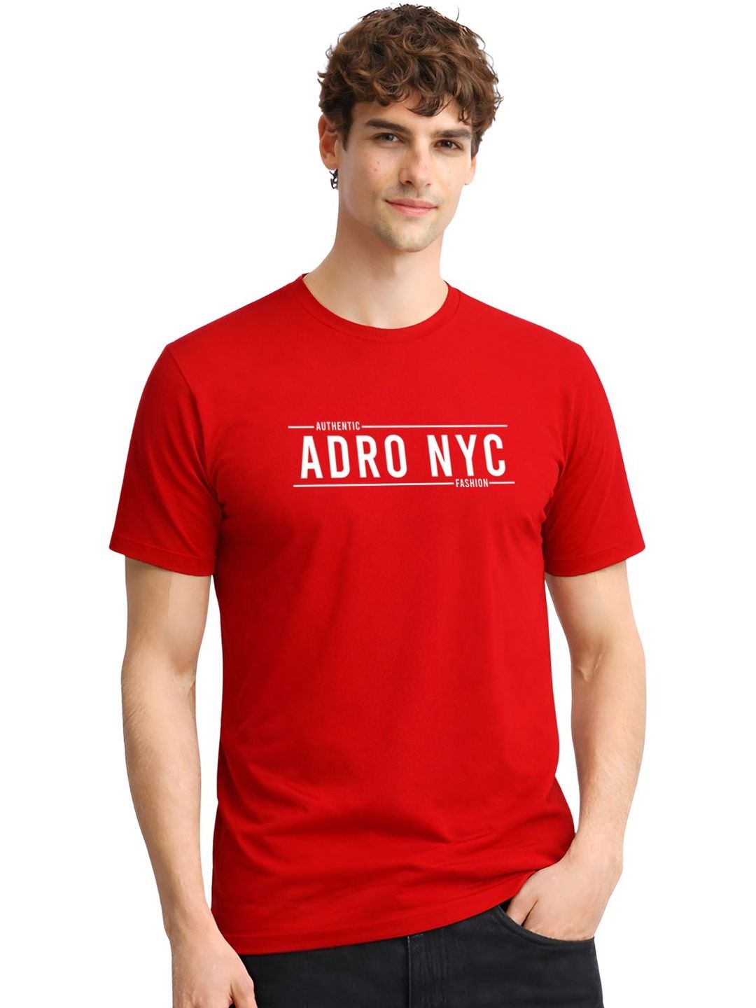 ADRO Men Typography Printed T-shirt