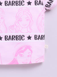 Happy Faces Girls Barbie Printed Pure Cotton T-shirt