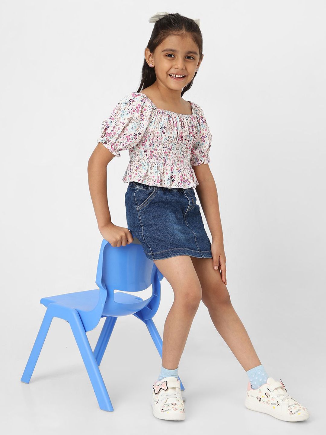 Nauti Nati Girls Printed Cropped Top