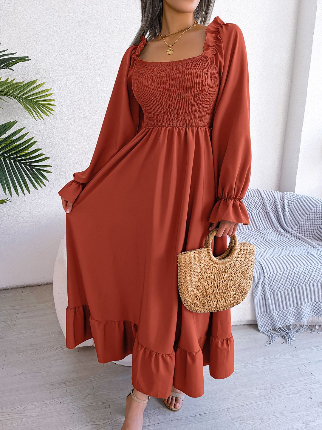 all about you Puff Sleeve Maxi Dress