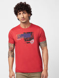 SPYKAR Graphic Printed Slim Fit Cotton T-Shirt