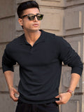 Powerlook Men Solid Polo Collar Cotton T-shirt