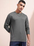 HIGHLANDER Men Self Design Round Neck Relaxed Fit T-shirt