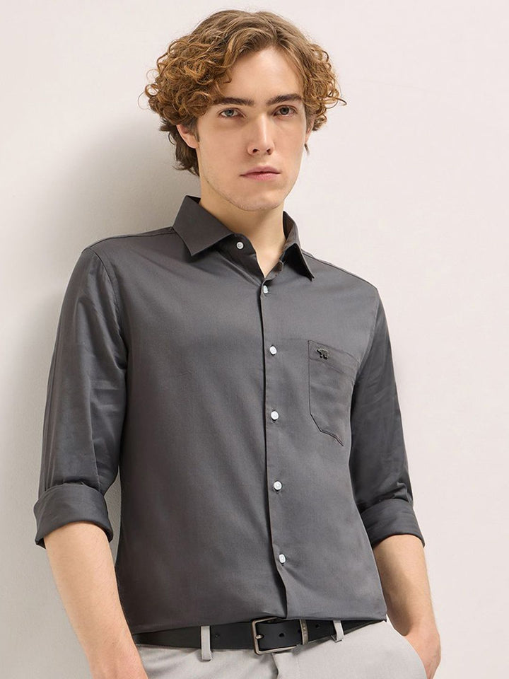 THE BEAR HOUSE Men Tailored Fit Pure Cotton Formal Shirt