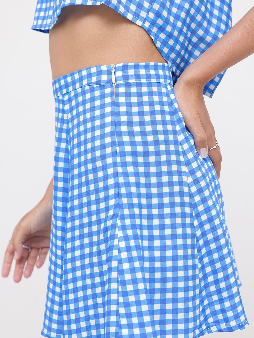 DressBerry The That's So Retro Checked Straight Mini Skirt