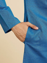 Diwas by Manyavar Woven Design Mandarin Collar Straight Kurta