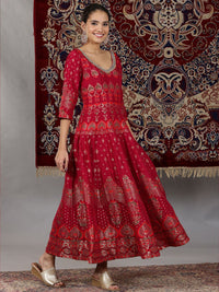 AURELIA  Embroidered Fit & Flare Maxi Dress