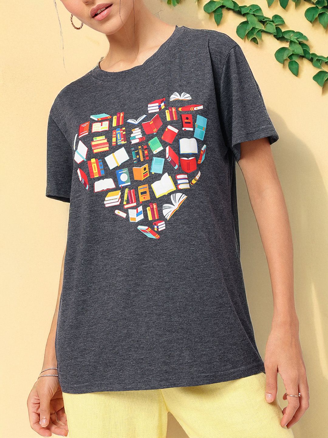 DressBerry Bibliophile Bae Printed Relaxed T-shirt