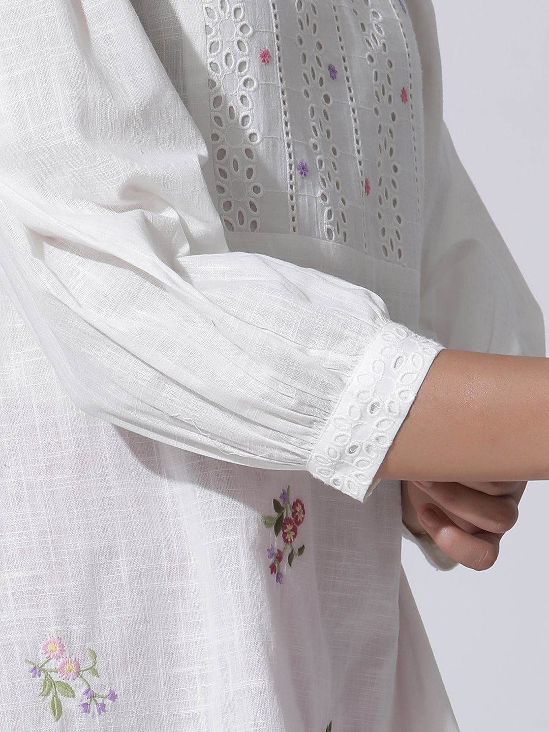 W Floral Print Cotton Top