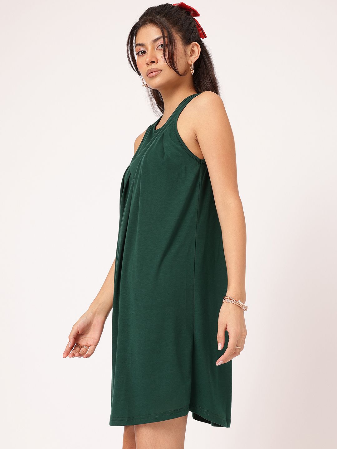 DressBerry Pleated Affair A-Line Dress