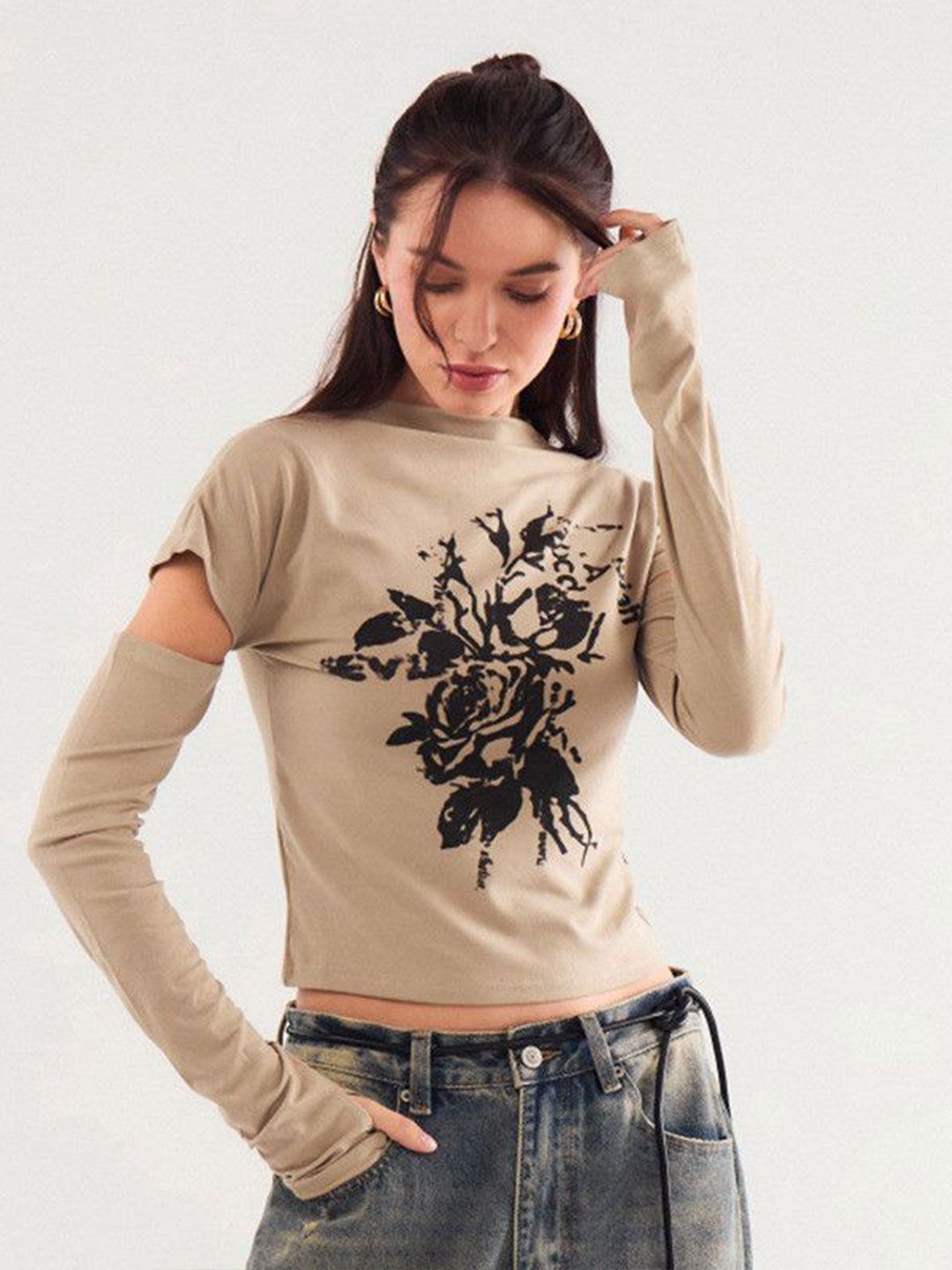 DressBerry Floral Printed Crop Top