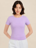 DressBerry Round-Neck Crop Fitted Top