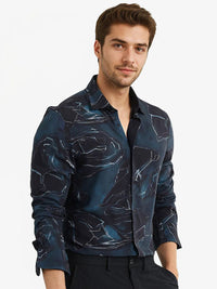 RARE RABBIT Men Comfort Opaque Printed Casual Shirt