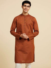 Diwas by Manyavar Woven Design Mandarin Collar Straight Kurta