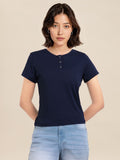 DressBerry Round-Neck Fitted Top